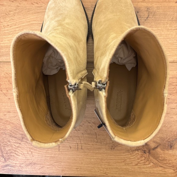 NEW‎ ISABEL MARANT Womens Adnae Suede Leather Ankle Boots Size 41 Toffee Beige - Picture 15 of 16